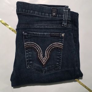7 for all mankind swarovski pkt straight leg jeans